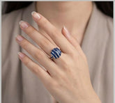Imperial sapphire melon dome ring