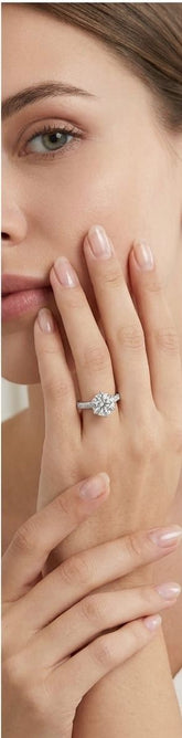 Aura triple Pavé cathedral ring