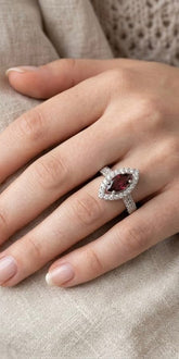 Ruby marquise ring