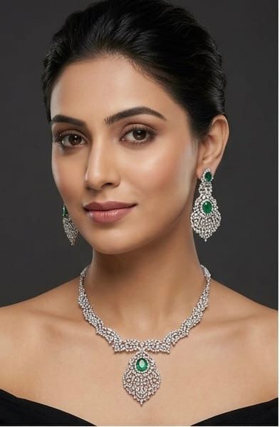 Oval emerald Medallion set