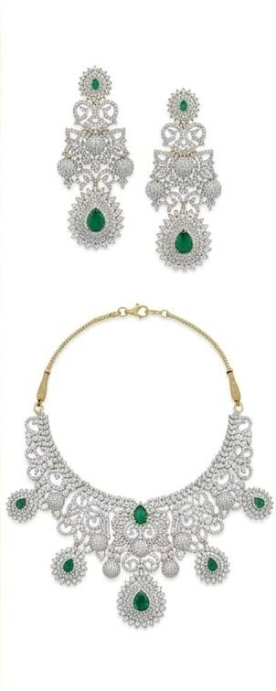 Emerald Chandelier set