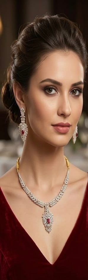 Ruby Elegance Necklace Set