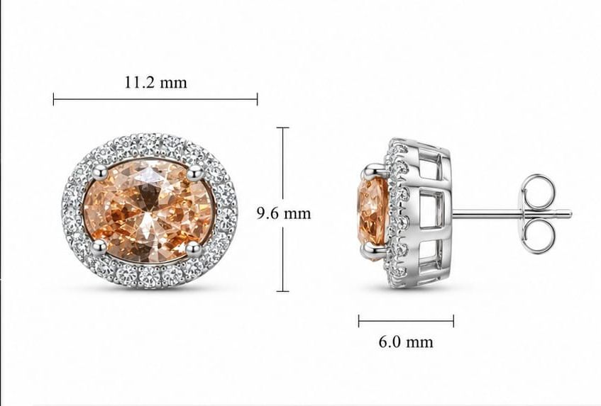 Elegant Champagne Zirconia Tobs