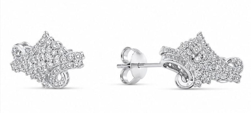 Royal Crown Pavé Stud Earrings