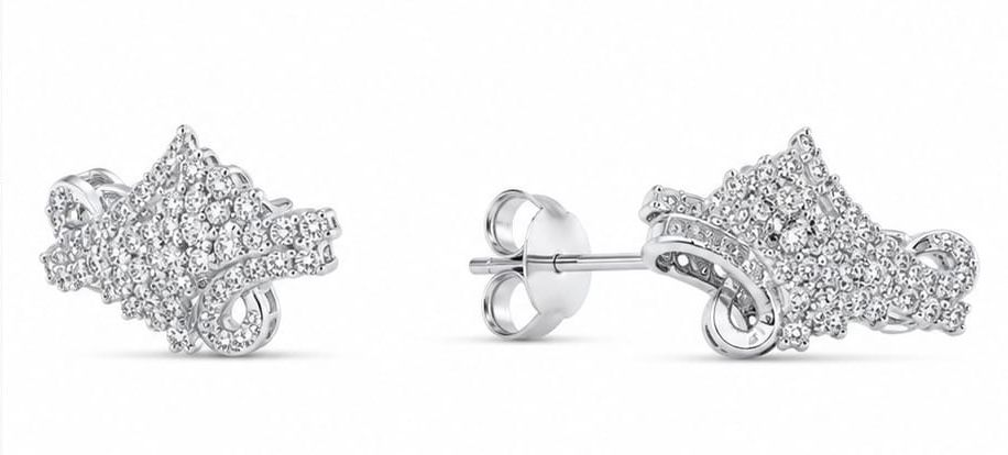Royal Crown Pavé Stud Earrings