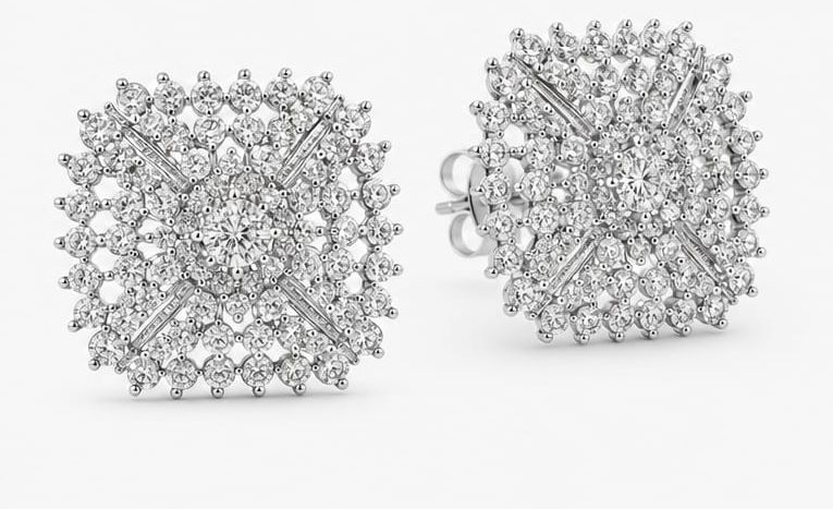 Bloom crystal studs