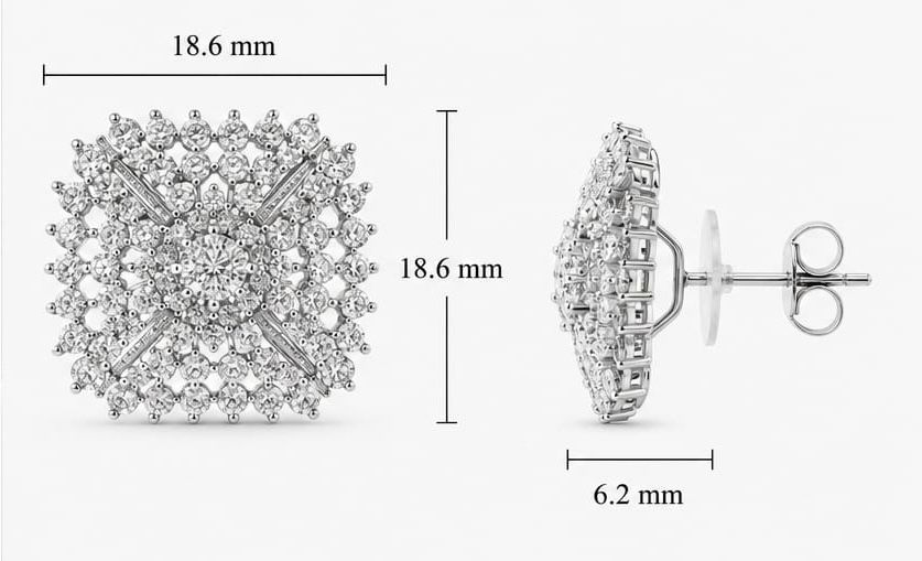 Bloom crystal studs