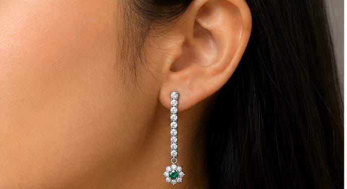 Elegant Emerald Drop Earrings