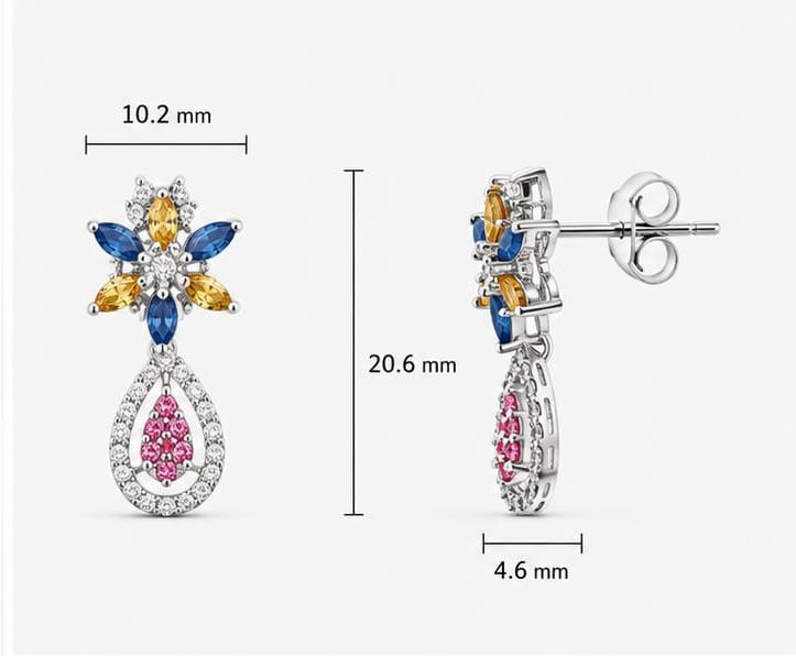 Elegant Floral Drop Earrings