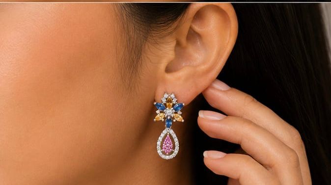 Elegant Floral Drop Earrings
