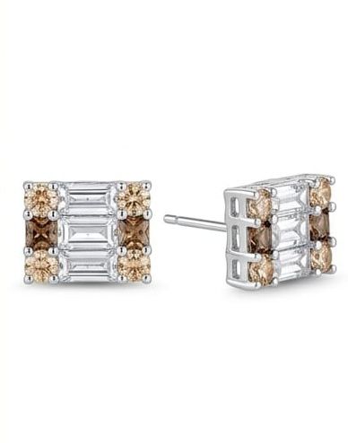Élan Baguette Crystal Stud Earrings 💎