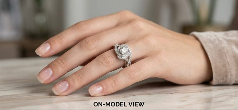 Spiral halo swirl ring