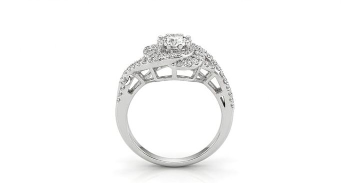 Spiral halo swirl ring