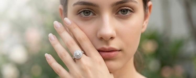 Sunburst ballerina ring
