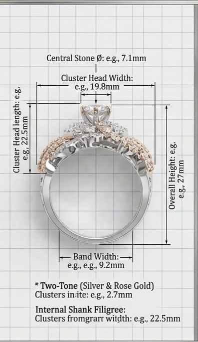 Toi et Moi swirl ring