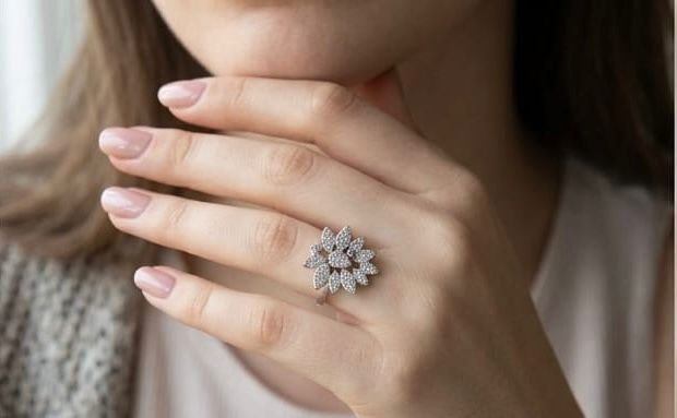 Lotus blossom cocktail ring