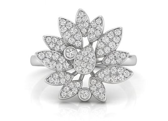 Lotus blossom cocktail ring