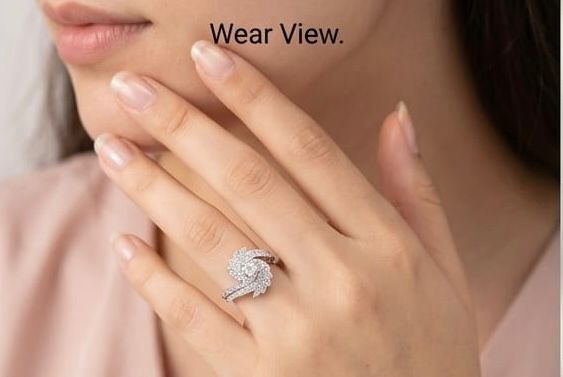 Swirl Pavé statement ring