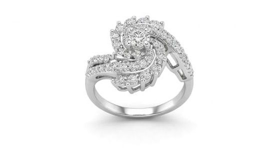 Swirl Pavé statement ring