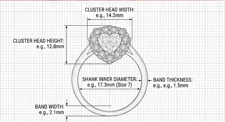 Floral cluster solitaire ring