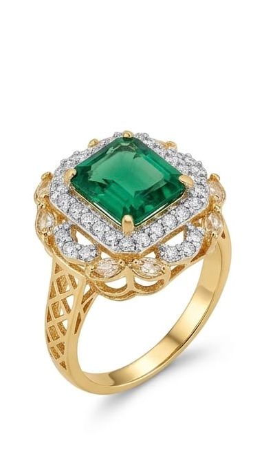 Stella emerald lattice ring