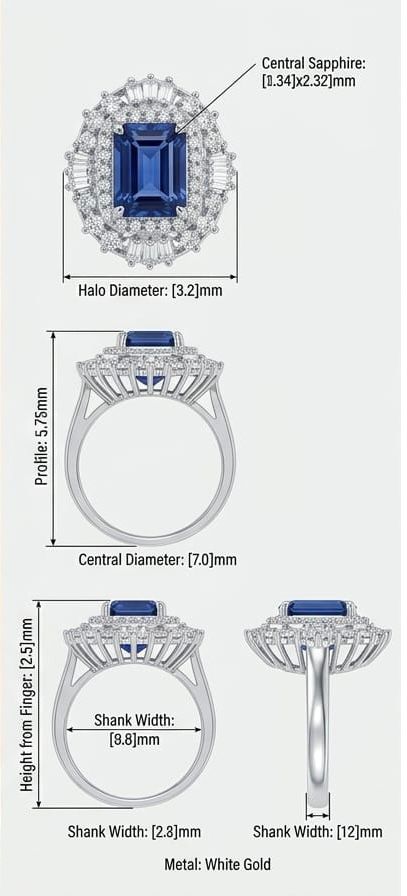 Azure Statement ring