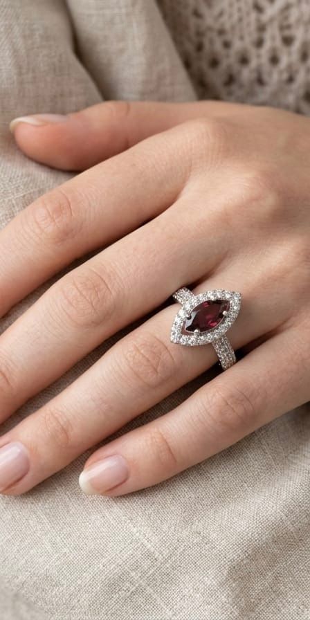 Ruby marquise ring
